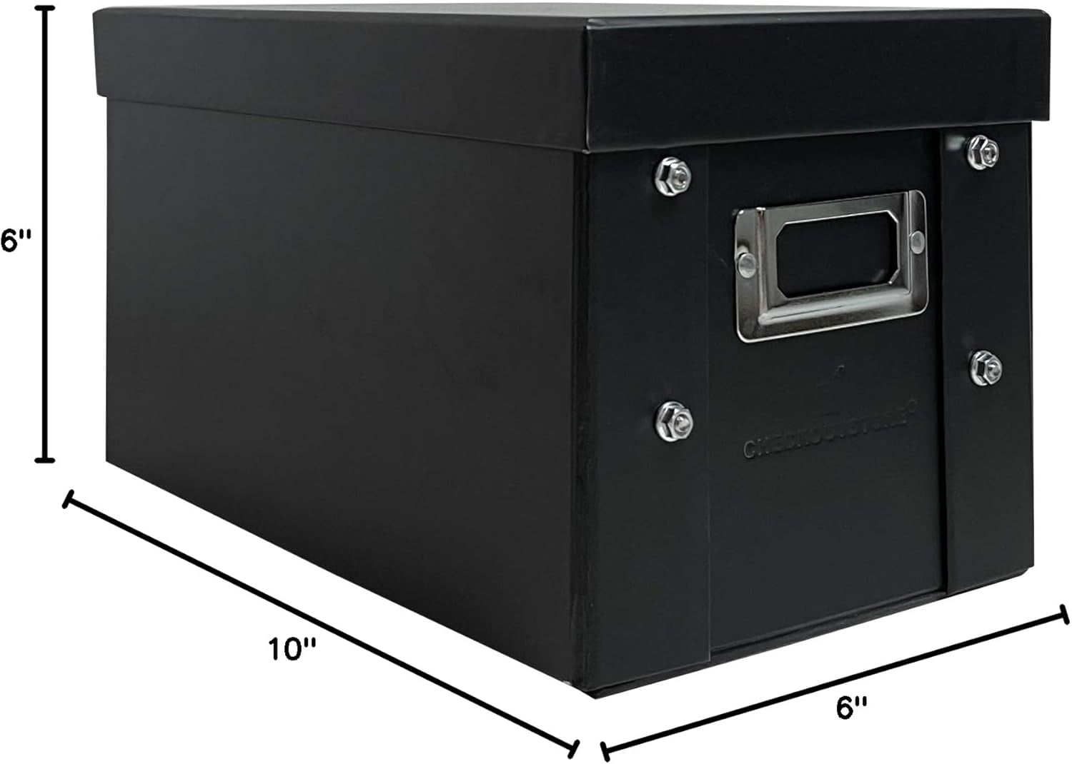 Black Stamp & Craft Scrapbook Storage Pocket Box - 10 x 6 x 6 (Pack of 2)