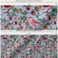 thumbnail image 2 of Soimoi Blue Cotton Poplin Fabric Artistic Bird & Floral Printed Craft Fabric by the Yard 42 Inch Wide, 2 of 7