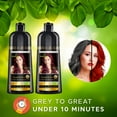 thumbnail image 4 of (2 pack) Herbishh Combo Pack - 2 Pc Hair Color Shampoo, Long Lasting Color, (500 ml, Burgundy) + 1 Pc Argan Hair Mask, Nourishes Dry & Frizzy Hair (150 ml), 4 of 10