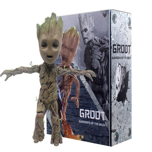 Figuras de acción de los vengadores para niños, juguete de los vengadores, 26cm, 1:1, Groot, guardián de la galaxia, muñeco decorativo coleccionable, estatua modelo Gk, regalos Gong Bohan LED