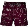 thumbnail image 1 of 2024 Été Short Homme Formule Mathématique Imprimée 3D Maillot de Bain Décontracté Séchage Rapide Élastique Short de Plage Homme, 1 of 5
