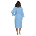 thumbnail image 2 of Turquaz Linen Lightweight Long Waffle Kimono Spa Robe for Women (Small/Medium, Serenity Blue), 2 of 3