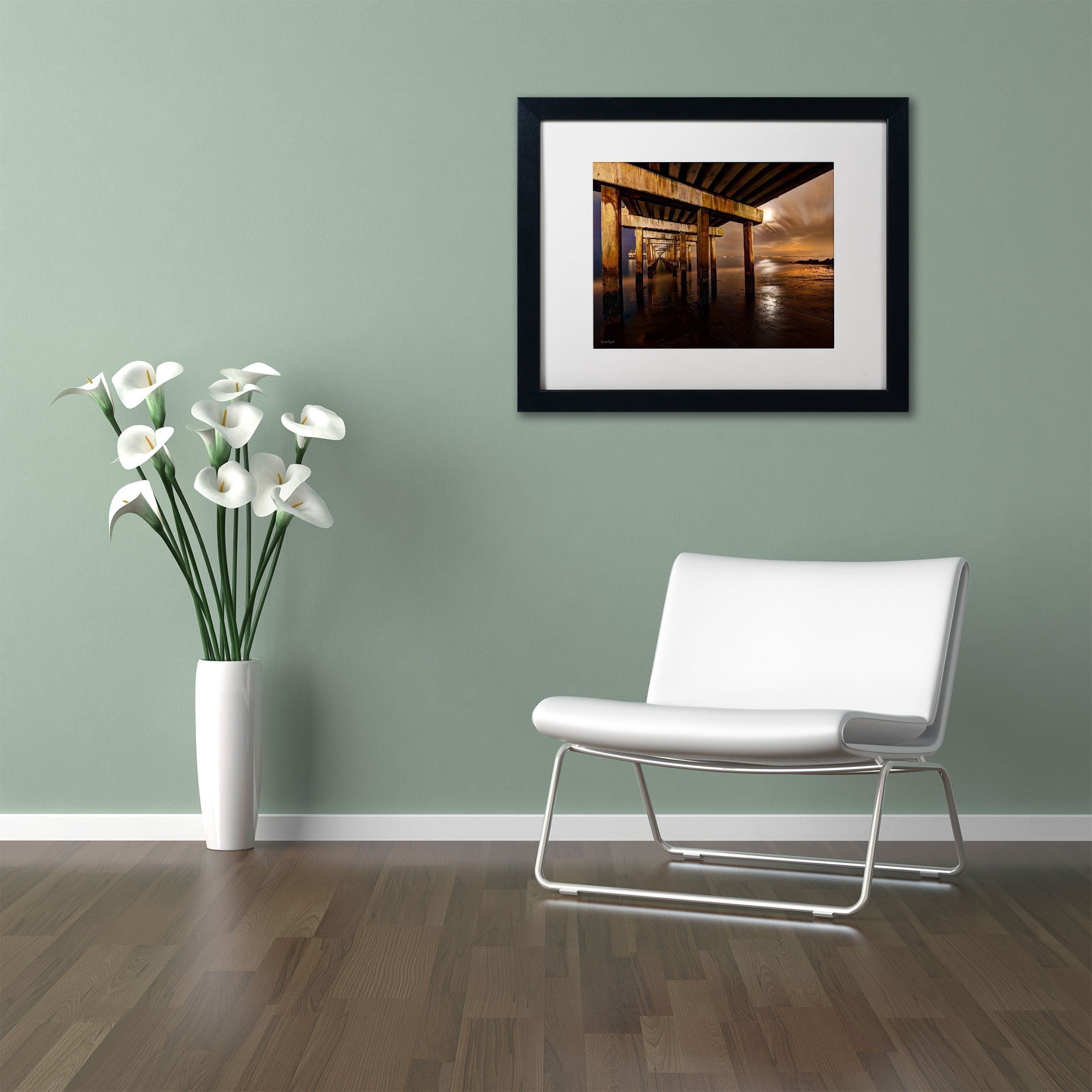 Trademark Fine Art "Coney Island - Brooklyn, NY II" Canvas Art by David Ayash, White Matte, Black Frame