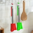 thumbnail image 6 of 2 in 1 Kitchen Spatula & Tongs Non-Stick,Stainless Steel Frame,Heat Resistant,Food Grade Silicone & Dishwasher Safe,2 PCS (9 inch Red), 6 of 6