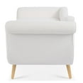 thumbnail image 6 of Classic Fabric Chaise Lounger with Scroll Arms - Ideal Lounge Chair for Relaxation and Elegance, White, 6 of 9