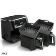 thumbnail image 1 of 2PCS Silicone Air Fryer Liners for Ninja Foodi Dual DZ201 8QT Reusable Air Fryer Basket Rectangular Air Fryer Liner Baking Tray Basket Insert Air Fryer Oven Accessories, 1 of 8