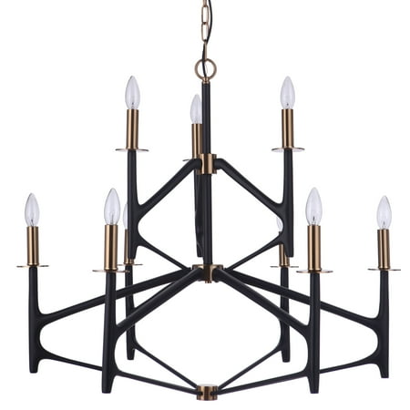 

Craftmade 55529 The Reserve 9 Light 32 Wide Taper Candle Style Chandelier - Black