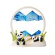 thumbnail image 1 of Figura de panda con arena en movimiento, arte artístico, manualidades, paisaje, arena dinámica 3D Azul, 1 of 9