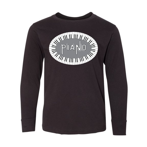 Inktastic Piano Keys Oval Long Sleeve Youth T-Shirt