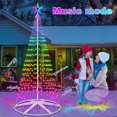 thumbnail image 4 of Árbol de Navidad artificial con control remoto, luz de cono preiluminada con aplicación inteligente de 1,8 m y 2,7 m, color DIY, 4 of 4