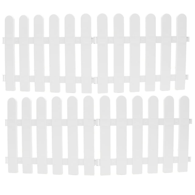 4pcs Plastic Garden Lawn Fence Landscape Fencing Ornamental Garden Border Panel