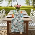 thumbnail image 4 of Table Runners 72 Inches Long Dress Scarves, Palm Leaves Farmhouse Kitchen Table Runner, Coffee Tablerunners, Turquoise Tropical Leaf Botanical Retro Spring 14x72 Inch, 4 of 9