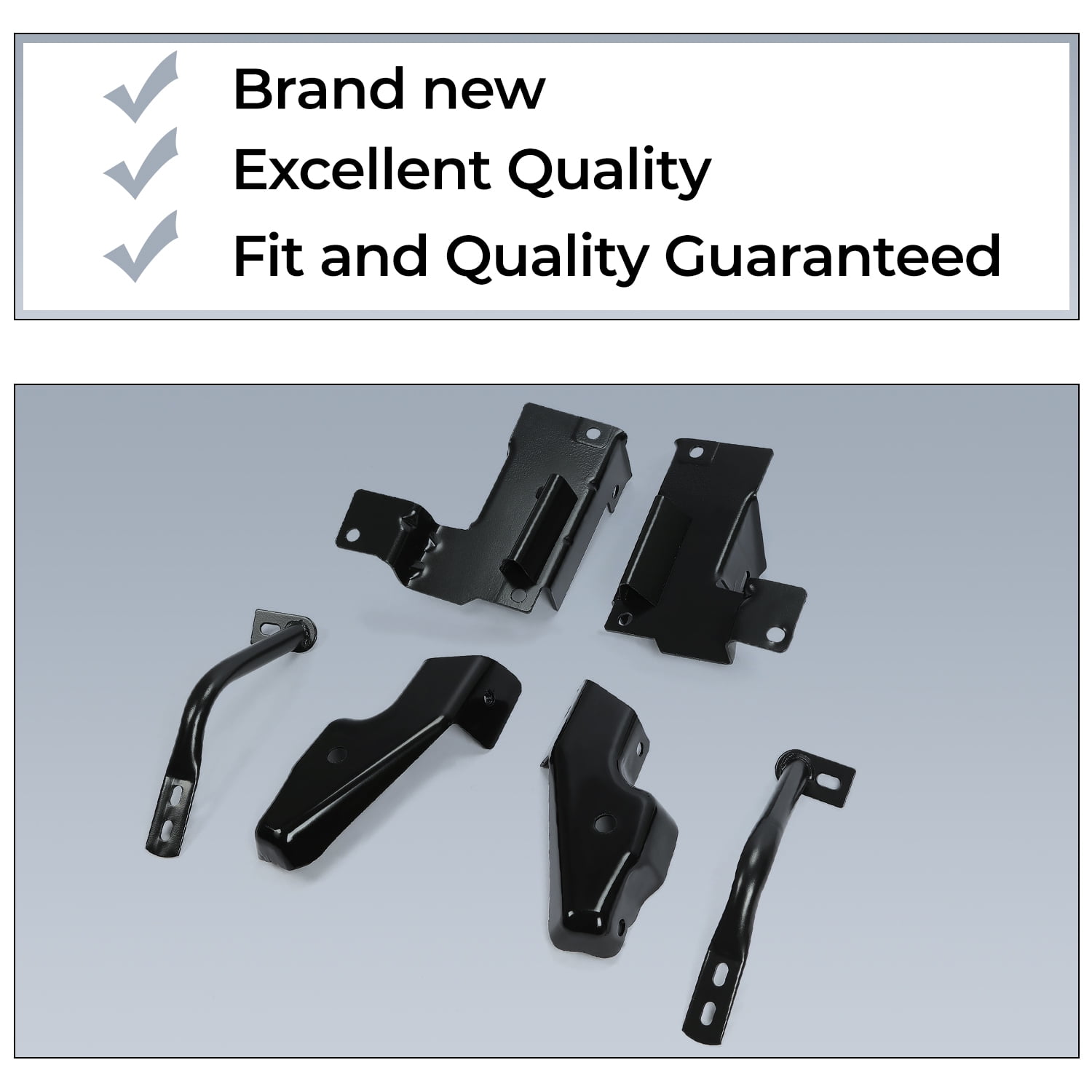 Kojem 6 PCS Front Bumper Bracket Set for 2003-2006 Chevrolet Silverado 1500 and 2002-2006 Avalench 1500 Left Driver and Right Passenger