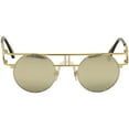 thumbnail image 6 of Cazal Legends Men's 958 096SG Light Gold/Black Retro Round Sunglasses 46mm, 6 of 7