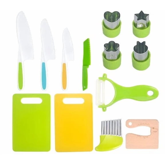 Cooking Cutting Tool Set | Knives, Cutters, Plastic Cake & Fruit Knives, DIY Peeler, Kitchen Accessories