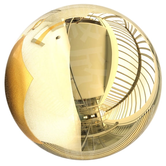Topbathy Golden Stainless Steel Gazing Ball Reflective Mirror Globe for Outdoor Garden Patio Decor