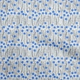 thumbnail image 1 of oneOone Georgette Viscose Blue Fabric Abstract Floral Craft Projects Decor Fabric Printed By The Yard 42 Inch Wide, 1 of 5