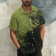 thumbnail image 2 of Mens Casual Manga Corta Botón Abajo Camisas Turndown Cuello Blusa de Impresión, Poliéster Ligero Top de la Moda para el Verano Al Aire Libre Y el Uso Diario, 2 of 6
