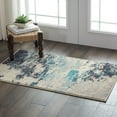 thumbnail image 5 of Nourison Celestial Abstract Ivory/Teal Blue 2'2" x 3'9" Area Rug, (2x4), 5 of 9