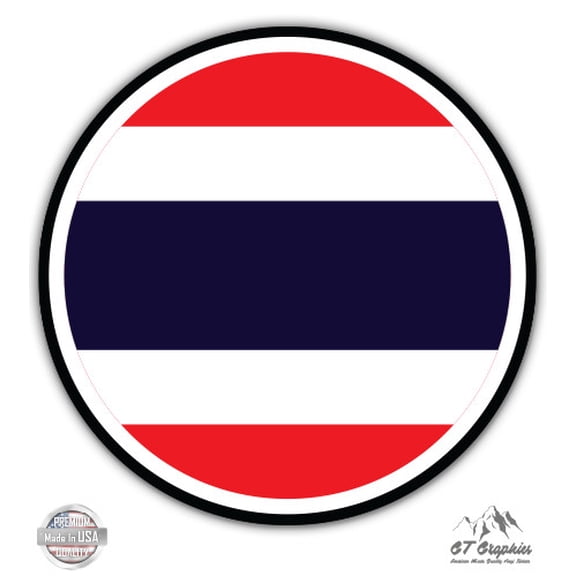 Thailand Flag - 5" Vinyl Sticker - For Car Laptop I-Pad - Waterproof Decal