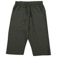 thumbnail image 6 of BiZtdJrK Mens Linen Shorts Summer Casual Drawstring Beach Yoga Shorts Solid Color Loose Fit Wide Leg Cropped Trousers with Pockets Dark Gray Sales Today Clearance, 6 of 7