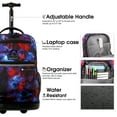 thumbnail image 5 of J World Unisex Sundance 20" Rolling Backpack with Laptop Sleeve for School and Travel, Galaxy, 5 of 5
