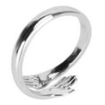 thumbnail image 1 of Silver Open Ring,Women Hug Ring Wedding Silver Ring Adjustable Hug Ring Stylish and Modern, 1 of 12