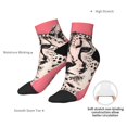thumbnail image 4 of Bingfone Pink Cheetah Art Design Patterned Men's Women's Casual Cotton Socks, 4 of 5