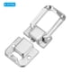thumbnail image 3 of Cerradura de gancho 1.5" x 1", 12 Paquete de hebilla metálica para caja de joyería, caso de madera, plata, 3 of 7