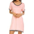thumbnail image 1 of Chemise de Nuit Ample et en Vrac pour Femmes en Coton - Chemise de Nuit d'Été à Manches Courtes pour Dames, Chemise de Sommeil Imprimée, 1 of 5