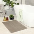 thumbnail image 3 of Unique Bargains Fade Resistant Cotton Bath Rugs Shower Mat Bathroom Non Slip Khaki, 3 of 7