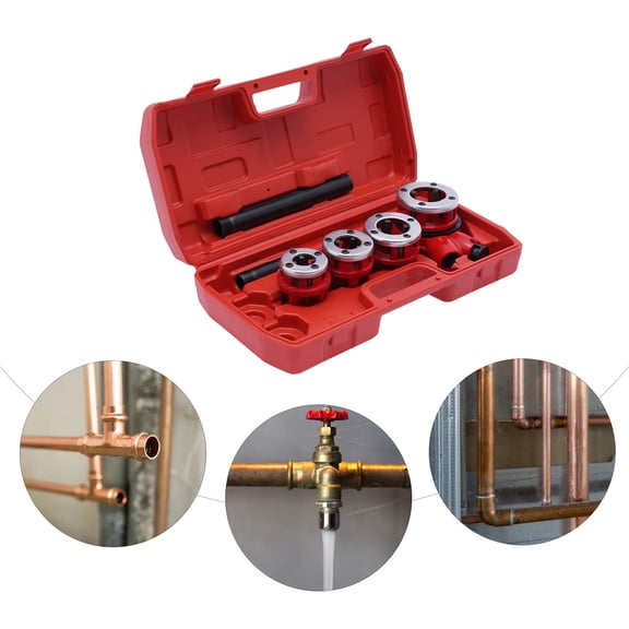 Ratchet Pipe Threader Pipe Threading Tool 1/2''-1-1/4'' Dies
