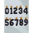 thumbnail image 1 of 2pcs/Pack Black Party Balloon (Including Number & Crown Shaped) For Birthday, Festival Party, 1 of 5