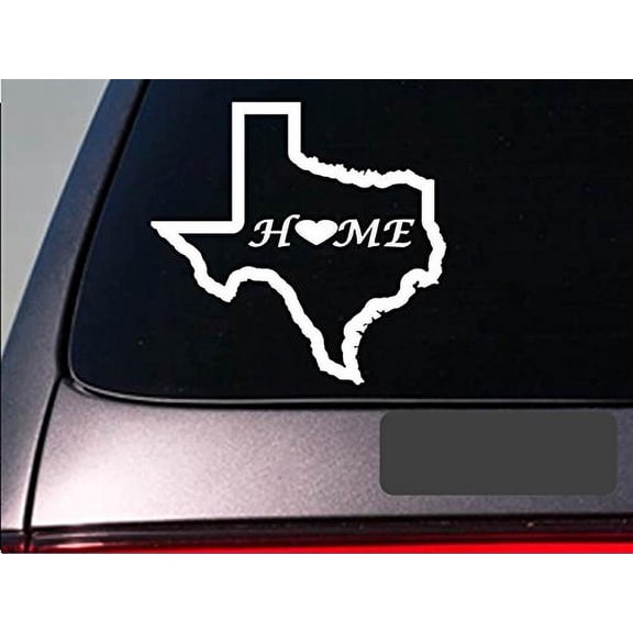 Texas home 6" sticker *E699* state outline home map decal vinyl