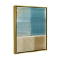 thumbnail image 4 of Stupell Industries Blue & Brown Painting Abstract Painting Gold Floater Framed Canvas Art Print Wall Art, 25 x 31, 4 of 10