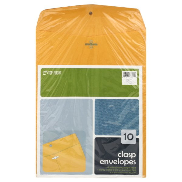 MeadWestvaco 76014 10 X 13 Heavyweight Kraft Clasp Envelopes 3 Count 