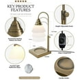 thumbnail image 2 of Hestia Magic Candle Warmer Lamp, Height Adjustable for Yankee Candle Jar & 3 Wick Large Jars, Soot-Free Scent Release - Timer & Dimmable Candle Lamp, w/ 50 Watt Bulb Included, 110-120V (Gold, Dimmer), 2 of 3