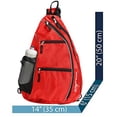 thumbnail image 6 of Athletico Sling Bag - Crossbody Backpack for Pickleball, Tennis, Racketball, and Travel for Men and Women (Red), 6 of 6