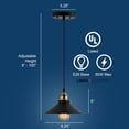 thumbnail image 3 of Linea di Liara Andante Black and Gold Farmhouse Pendant Lighting for Kitchen Island  Hanging Light Fixtures Matte Black Pendant Light for Kitchen Sink, UL Listed, 3 of 17
