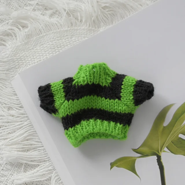 Mini Doll Clothes Cartoon Pattern Knitting Sweater Christmas style clothing DIY Cotton idol Toy Pendant Couple Gift Decoration
