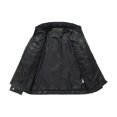 thumbnail image 5 of WIZUTIZ Men's Leather Jacket Solid Color Motorcycle Vintage Zipper Pocket Long Sleeve Hoodless PU Coat for Winter Casual Daily Outdoor Mens Fashion, 5 of 8