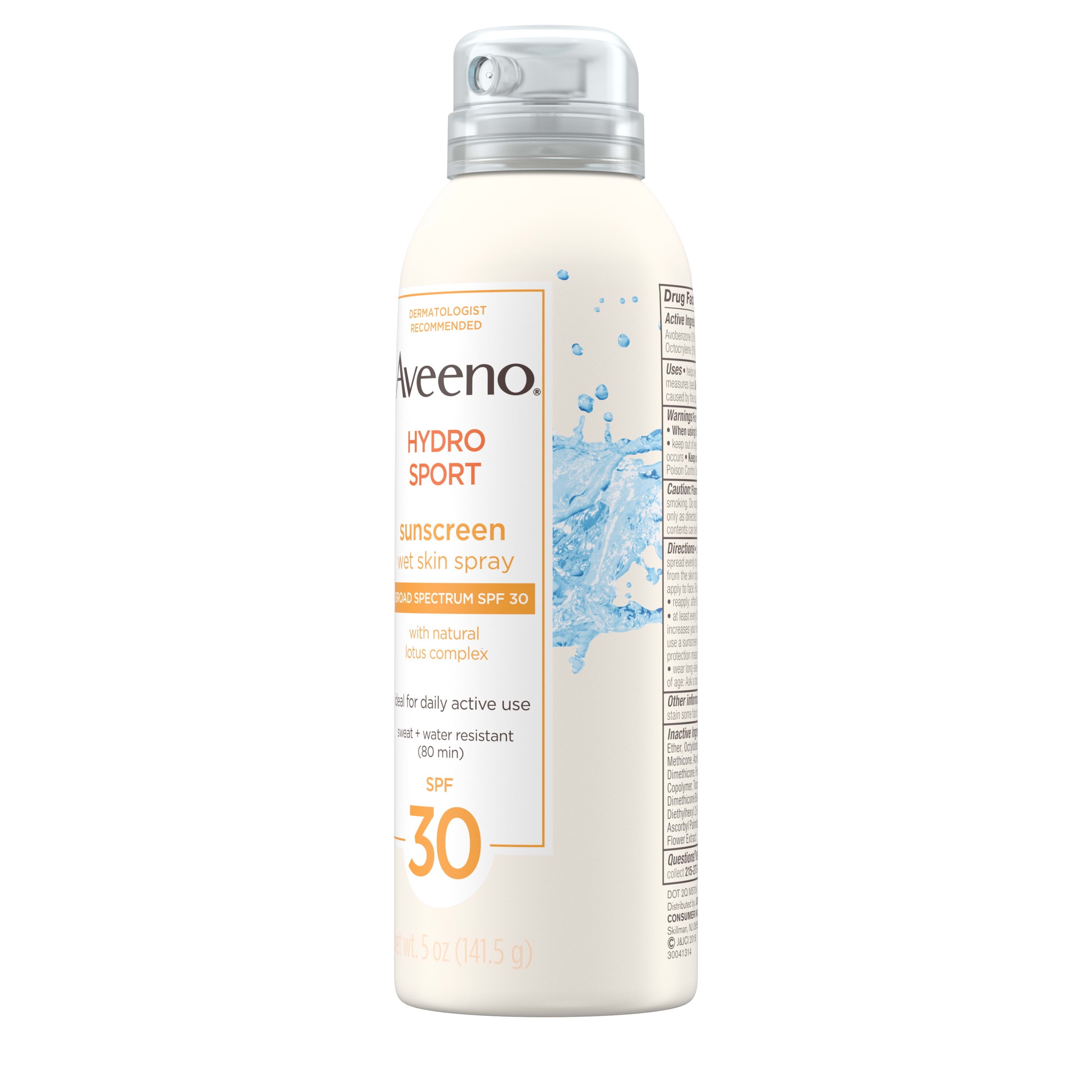 aveeno hydrosport wet skin spray