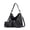 Blcak, variant on Women's single shoulder wallet tote bag, cute handbag mini clutch, with zip closure, retro minimalist style,large capacity,Brown