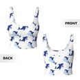 thumbnail image 6 of Sports Bra For Women, Cartoon Funny Shark Sports Bras For Women High Support, Workout Tank Tops Woman With Removable Cups, 6 of 8