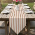 thumbnail image 6 of Orange Stripes Table Runner Linen Burlap Table Runner 90 Inches Long Minimalist Vertical Lines Vintage Dresser Scarves for Kitchen Island Coffee Dining Room Party Wedding Holiday Decoration 13"x90", 6 of 8