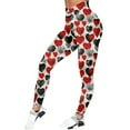 thumbnail image 5 of Tosmy Leggings For Women Valentine's Day Womens Print Tights Leggings Control Yoga Sport Leggings High Waist Leggings Pants, 5 of 5