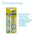 thumbnail image 3 of Chicco Combo De Dos Cepillos De Dientes 3-6 Años Azul Y Amar, 3 of 5