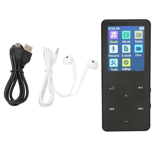 MP3 MP4 Player 1.8inch Touch Screen Bluetooth 5.0 HiFi Loseless Lightweight Portable Music Player for Sports Black