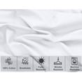 thumbnail image 3 of RUVANTI Flannel Sheets Twin XL Size - 100% Cotton Brushed Bed Sheet Sets - Deep Pockets 16 Inches (fits up to 18") - All Seasons Breathable & Super Soft - Warm & Cozy - 3 Pcs - Briliant White, 3 of 6