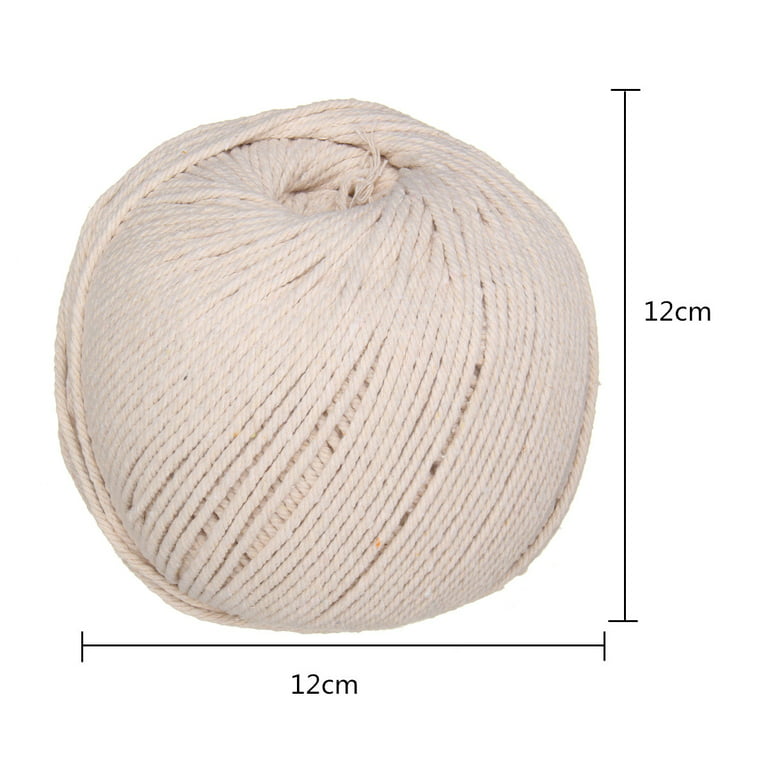 Macrame Cord Natural Cotton Rope Twisted Cotton Cord for Handmade Plant  Hanger Wall Hanging Craft Making, 328ft 